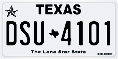 TX license plate DSU4101