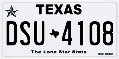 TX license plate DSU4108