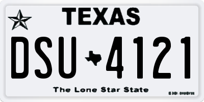 TX license plate DSU4121