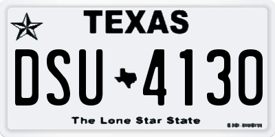 TX license plate DSU4130