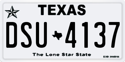 TX license plate DSU4137