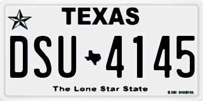 TX license plate DSU4145