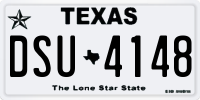 TX license plate DSU4148