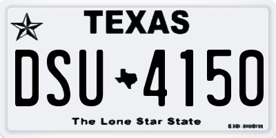 TX license plate DSU4150
