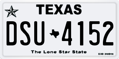 TX license plate DSU4152