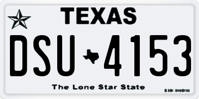 TX license plate DSU4153