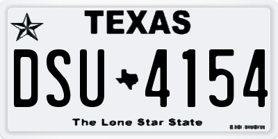 TX license plate DSU4154