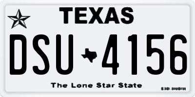 TX license plate DSU4156