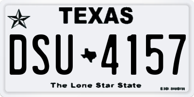 TX license plate DSU4157