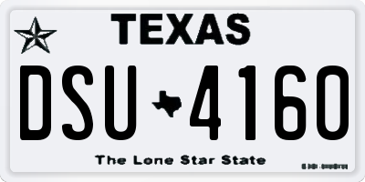 TX license plate DSU4160