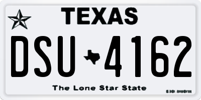 TX license plate DSU4162