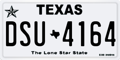 TX license plate DSU4164
