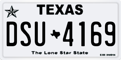 TX license plate DSU4169