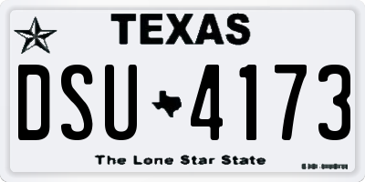TX license plate DSU4173