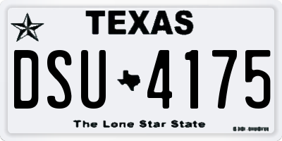 TX license plate DSU4175