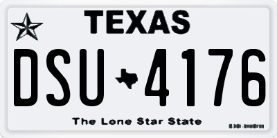 TX license plate DSU4176
