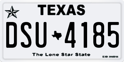 TX license plate DSU4185