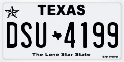 TX license plate DSU4199
