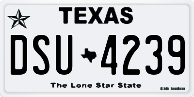 TX license plate DSU4239