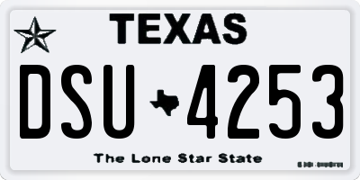 TX license plate DSU4253