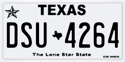 TX license plate DSU4264