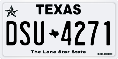 TX license plate DSU4271