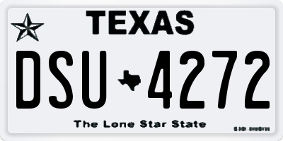 TX license plate DSU4272