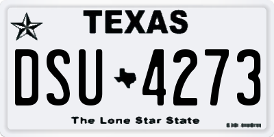 TX license plate DSU4273