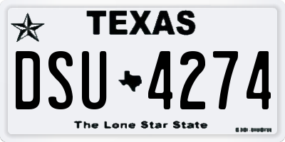 TX license plate DSU4274