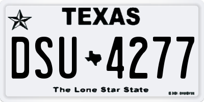 TX license plate DSU4277