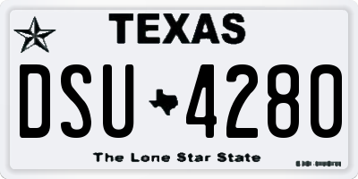 TX license plate DSU4280