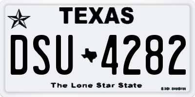 TX license plate DSU4282