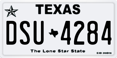 TX license plate DSU4284