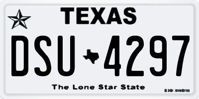 TX license plate DSU4297
