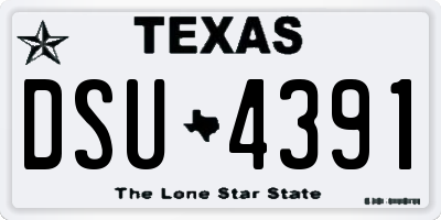 TX license plate DSU4391