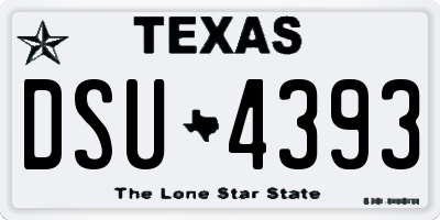 TX license plate DSU4393