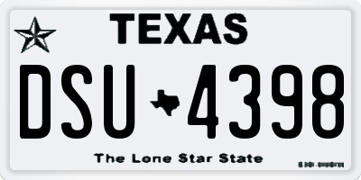 TX license plate DSU4398