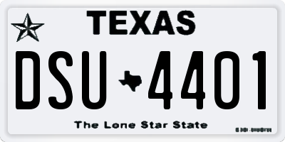 TX license plate DSU4401