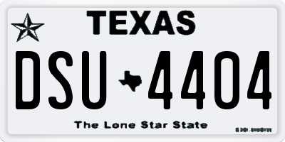 TX license plate DSU4404