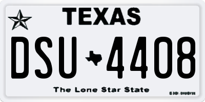 TX license plate DSU4408