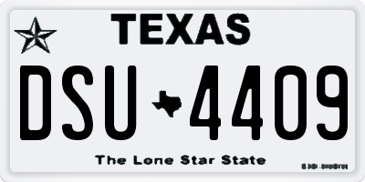 TX license plate DSU4409