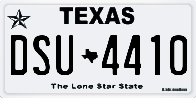 TX license plate DSU4410
