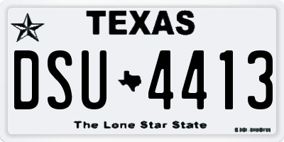 TX license plate DSU4413