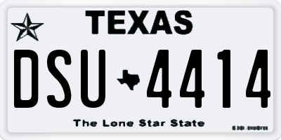 TX license plate DSU4414