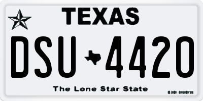TX license plate DSU4420