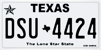 TX license plate DSU4424