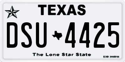 TX license plate DSU4425