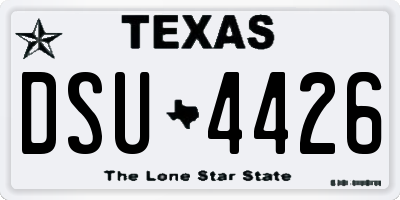 TX license plate DSU4426