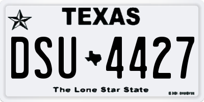TX license plate DSU4427