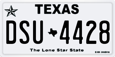 TX license plate DSU4428